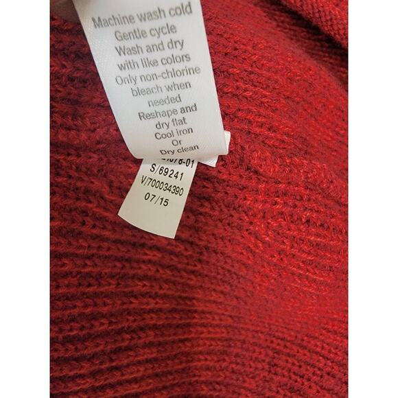 Athleta Pinewood Sweater Dress Size MP Mock Neck 100% Merino Burgundy Knit - Picture 12 of 12